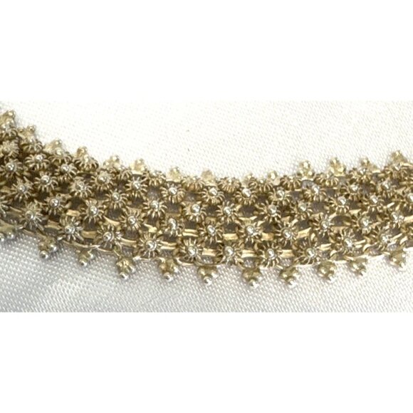 Vintage Etruscan Revival Cannetille Filigree Gold Tone Choker Necklace - Picture 4 of 7